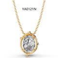 2CT Moissanite Pendant Gold Necklace