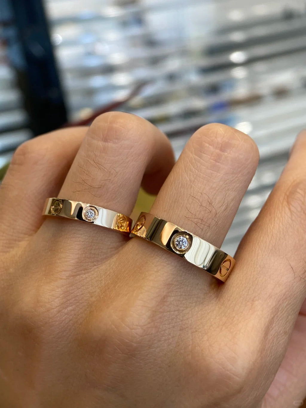 Cartier Love Ring Small Model, 3 Diamonds