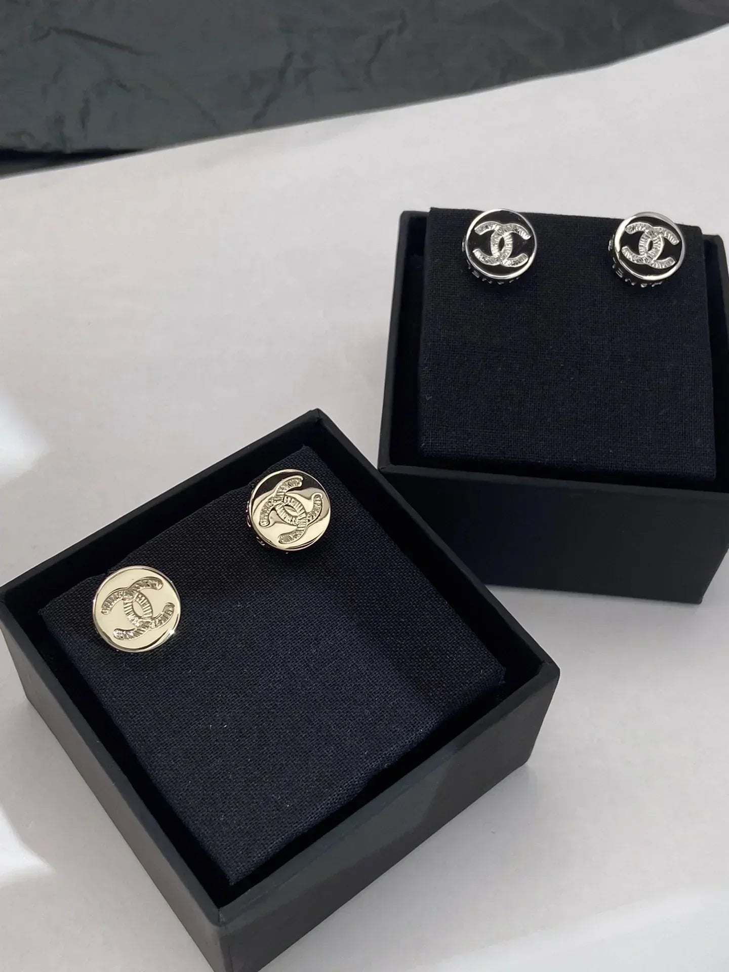 Chanel Button Earrings