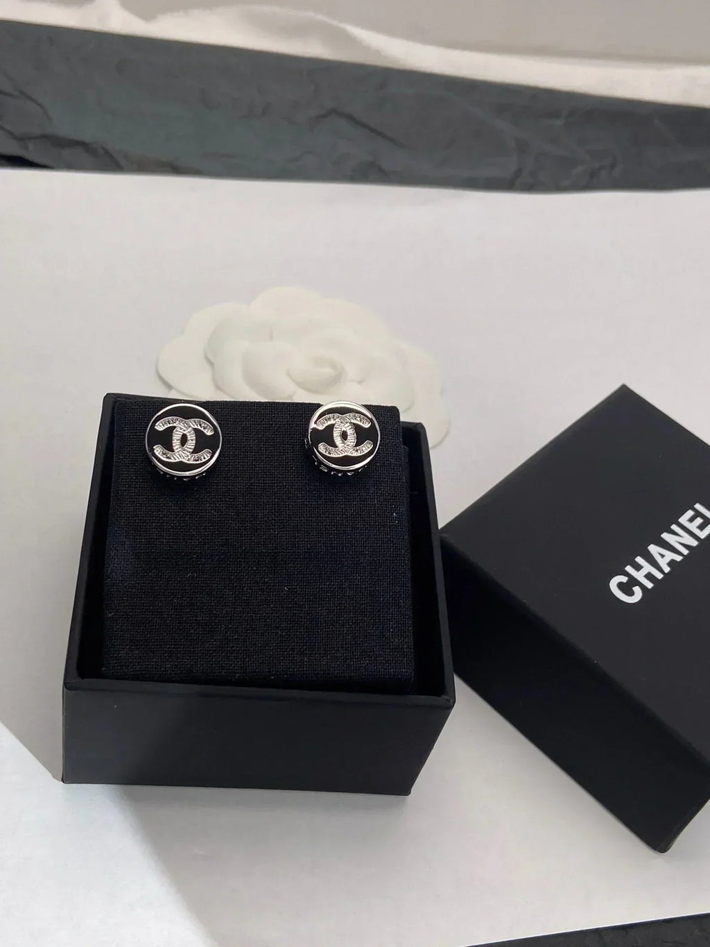 Chanel Button Earrings