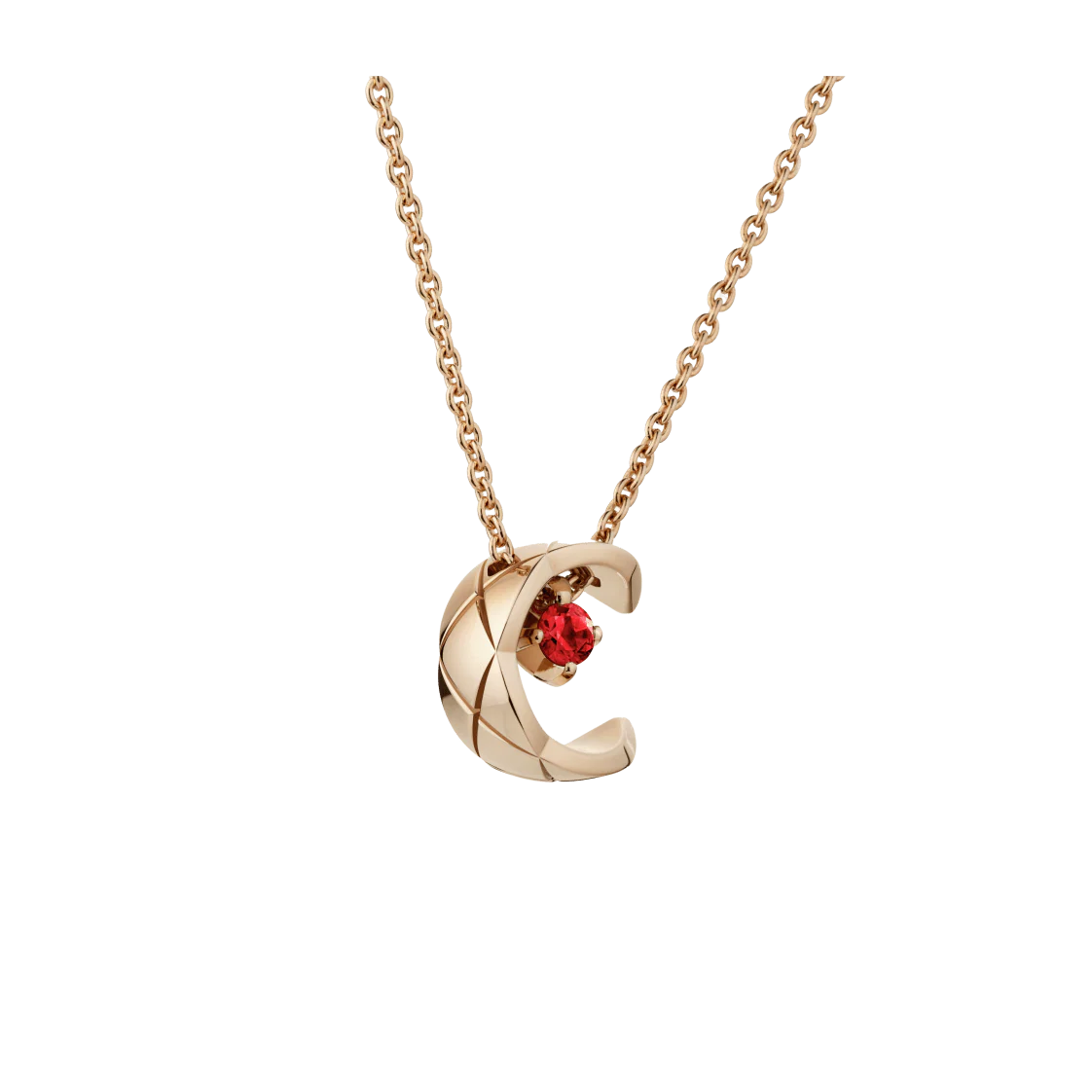 Chanel Coco Necklace Ruby Beige Gold