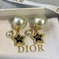 Dior Black Star Earrings