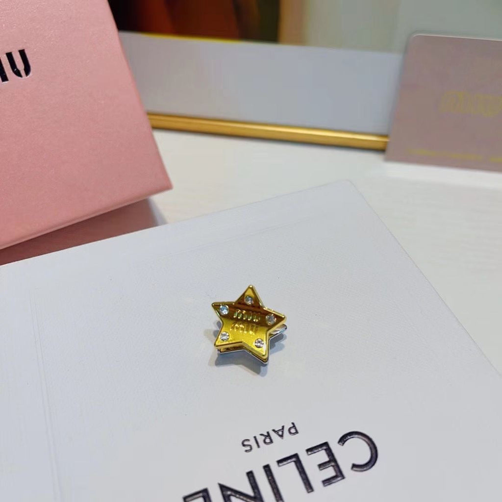 Miu Miu Gold Hair Claw (3pcs Total)