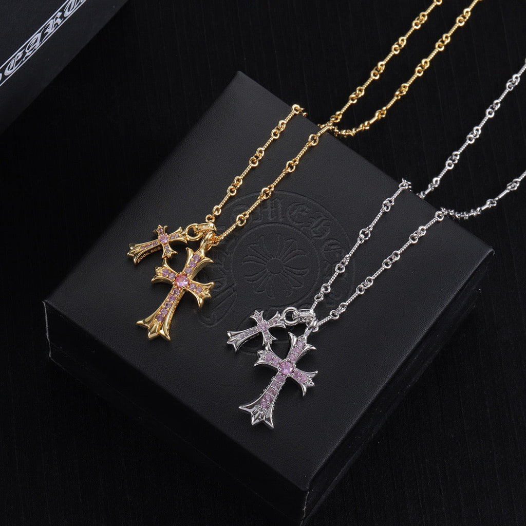 Chrome Hearts Double Cross Necklace