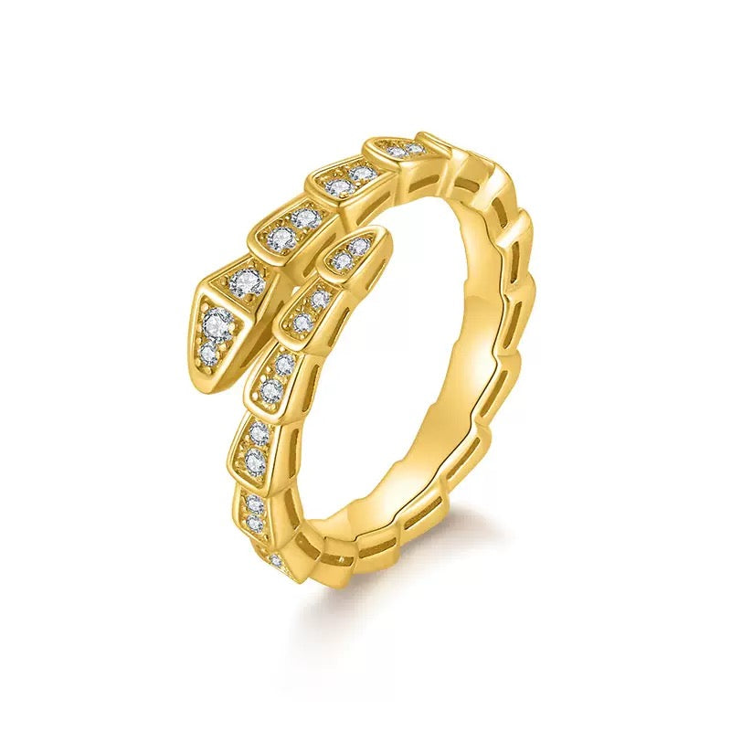 BVLG Snake Moissanite Ring