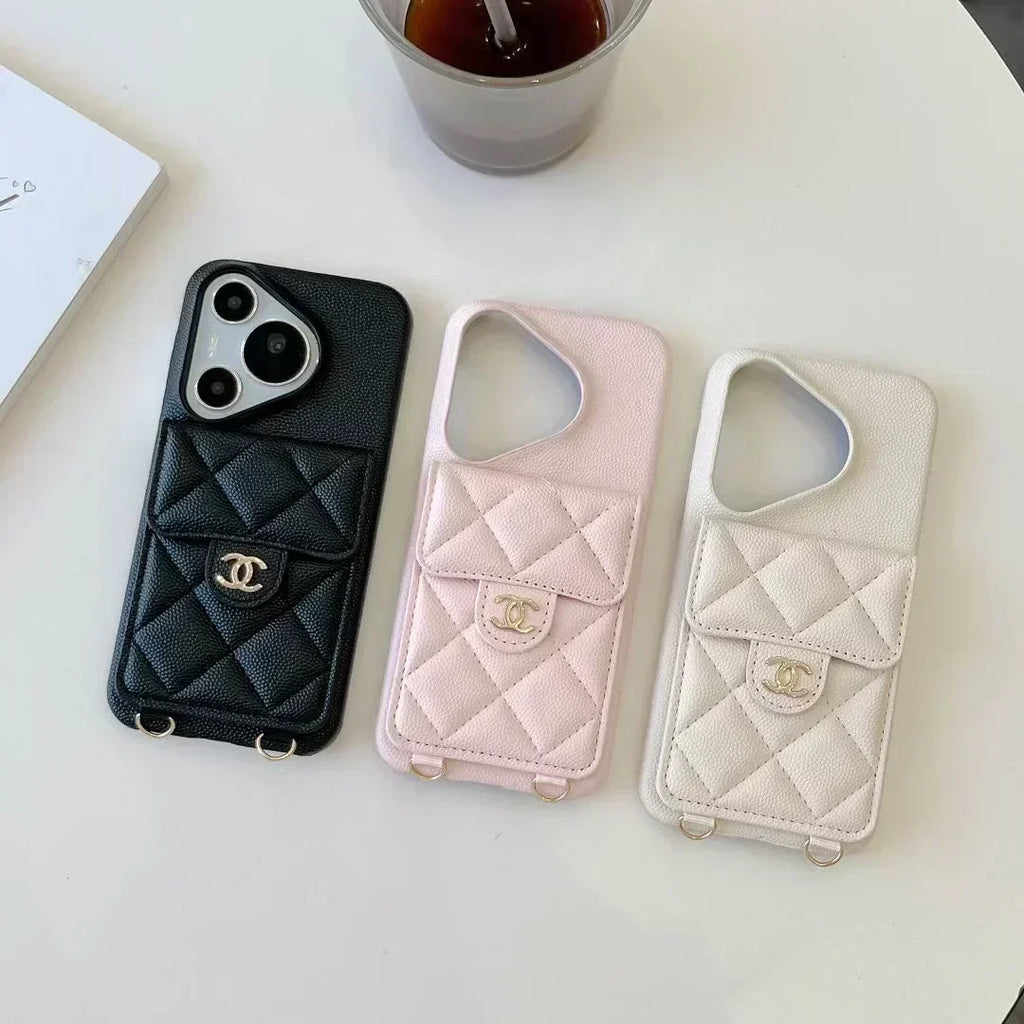 Chanel Leather Phone Case with Chain