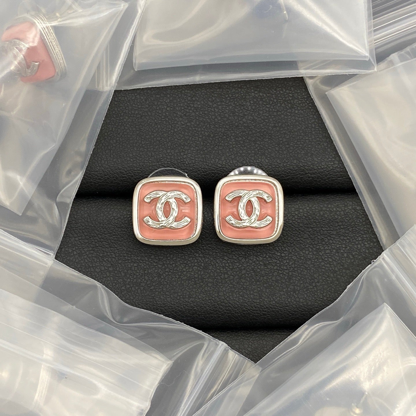 Chanel Pink Earrings