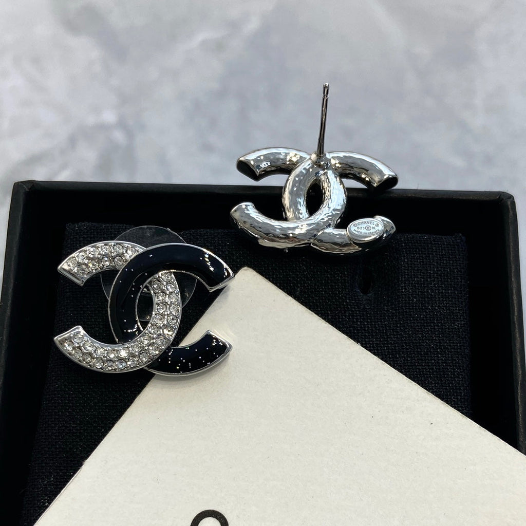 Chanel Black Earrings