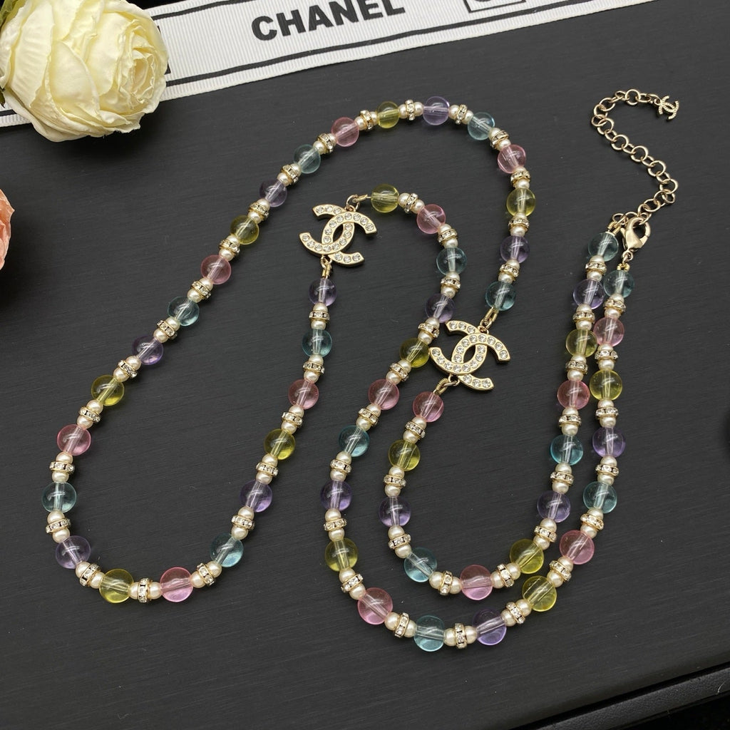 Chanel Color Bead Sweater Chain