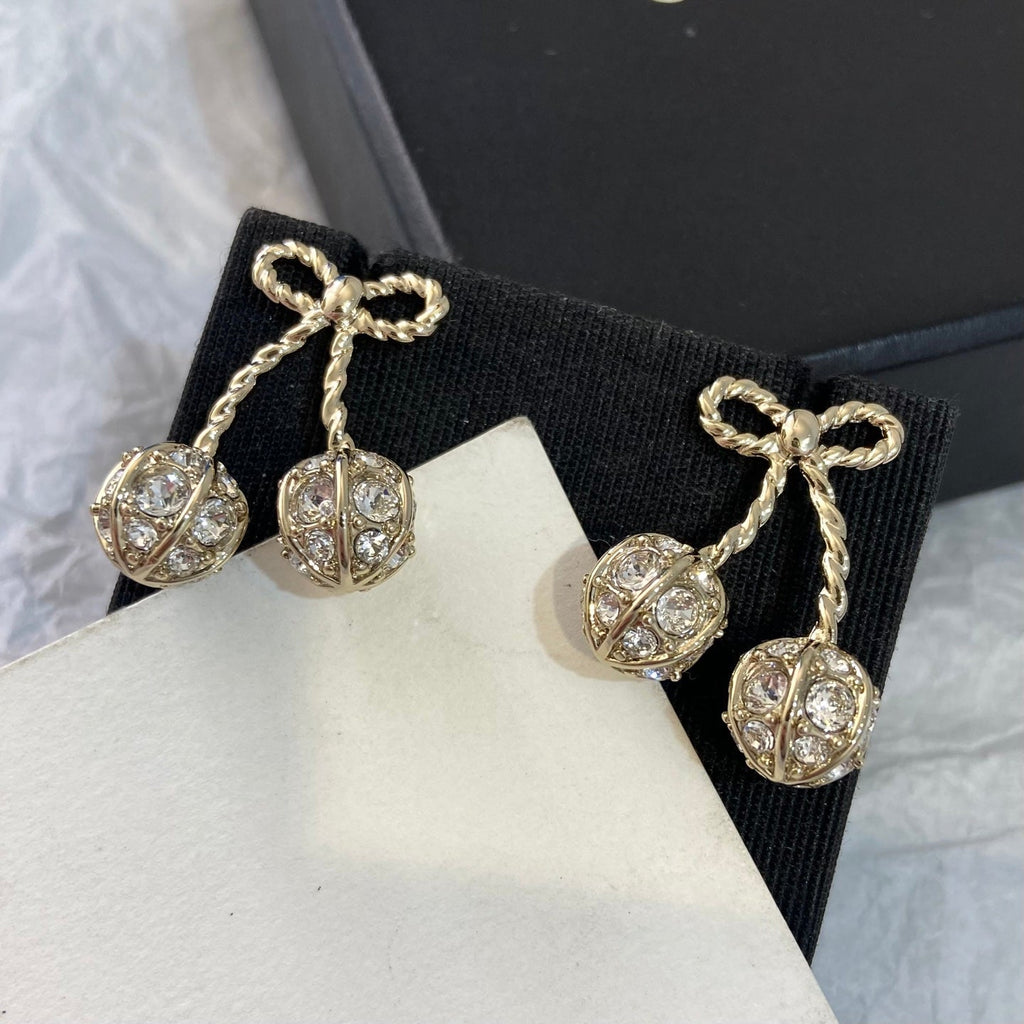 Valentino Gold Cherry Earrings