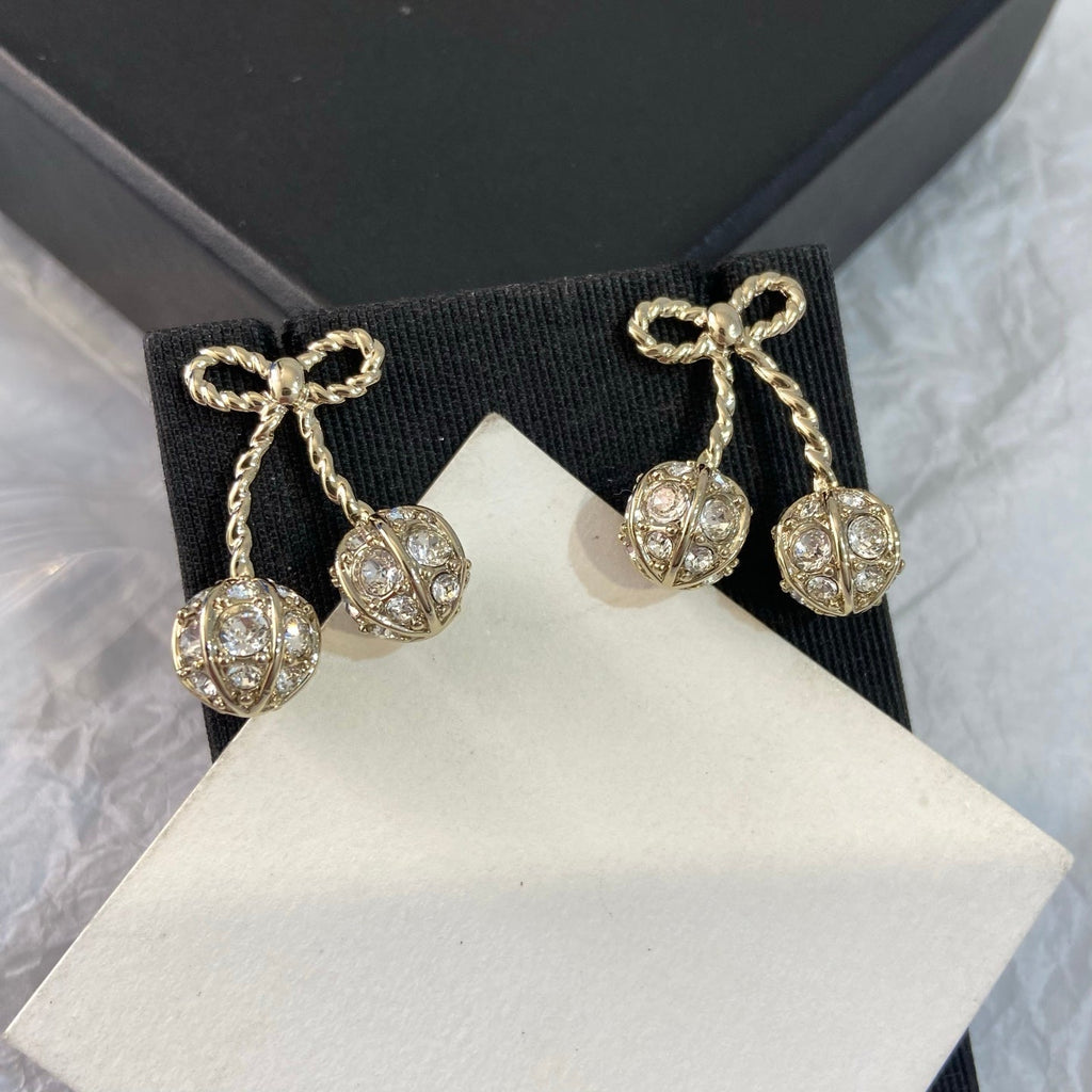 Valentino Gold Cherry Earrings
