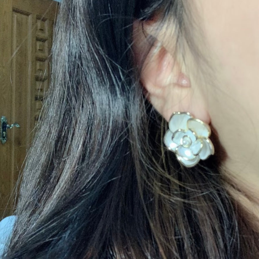 Chanel Camellia Earrings